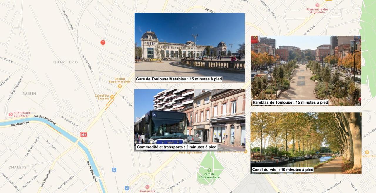 Le Patio - Appartements Climatises Toulouse Centre ภายนอก รูปภาพ